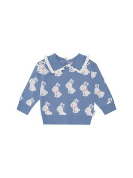 Huxbaby Huxbaby Bunny Field Frill Collar Pullover