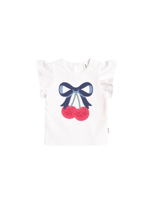 Huxbaby Huxbaby Cherry Bow Frill Sleeve Tee