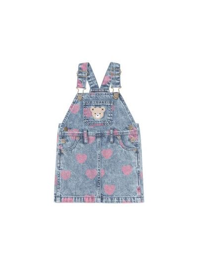Huxbaby Huxbaby Dreamy Denim Hearts Pinafore (Baby)