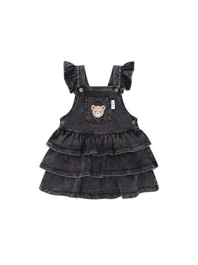 Huxbaby Huxbaby Knit Denim Frill Pinafore (Baby)