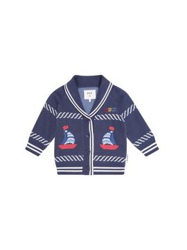 Huxbaby Huxbaby Nautical Shawl Collar Cardi