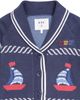 Huxbaby Huxbaby Nautical Shawl Collar Cardi - 4