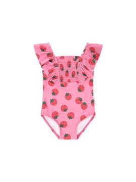 Huxbaby Huxbaby Strawberry Fields Forever Shirred Swimsuit 