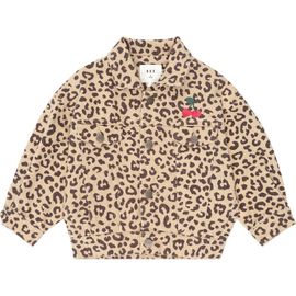 Huxbaby Huxbaby Very Cherry Leopard Print Denim Jacket