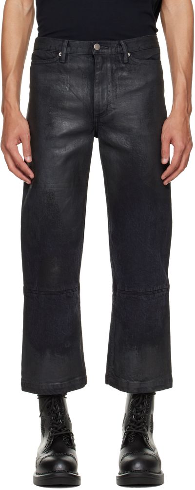 HYACYN HYACYN Black Etteragic Denim Washed Waxed Jeans
