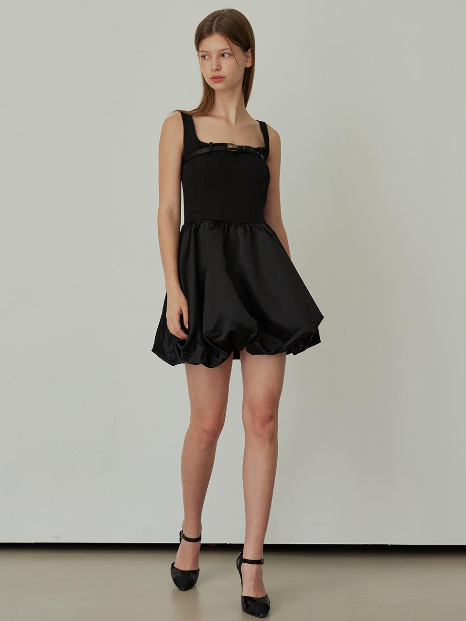 HYBERNAT Balloon Mini Dress BLACK