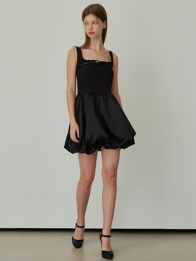 HYBERNAT Balloon Mini Dress BLACK