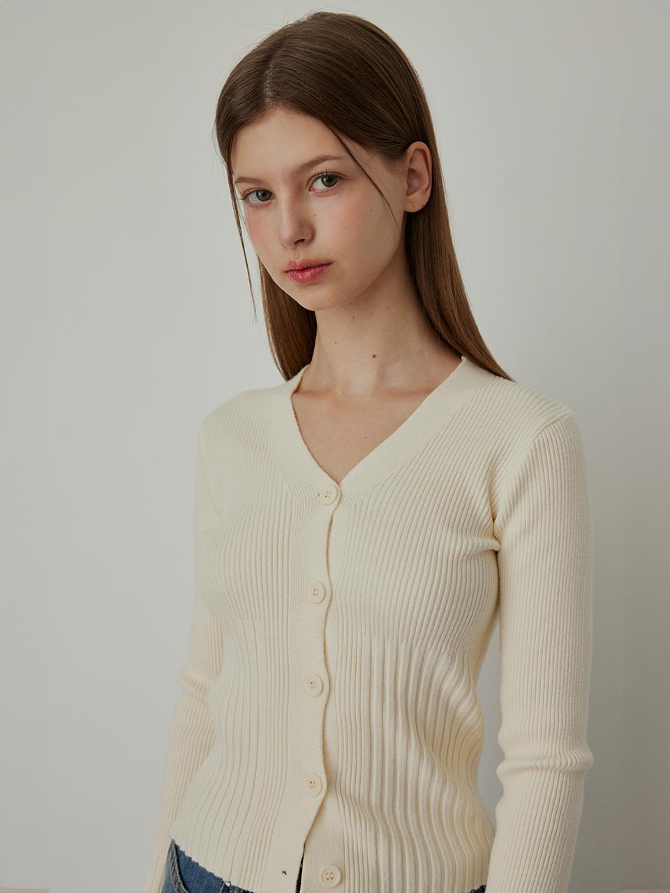 HYBERNAT Basic Essential Cardigan - Light Beige