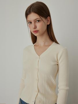 HYBERNAT Basic Essential Cardigan - Light Beige