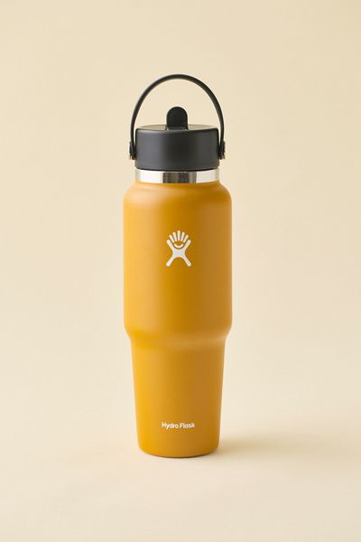 Hydro Flask Hydro Flask Wide Mouth Flex Straw 32 oz Travel Water Bottle in Fossil at Urban Outfitters