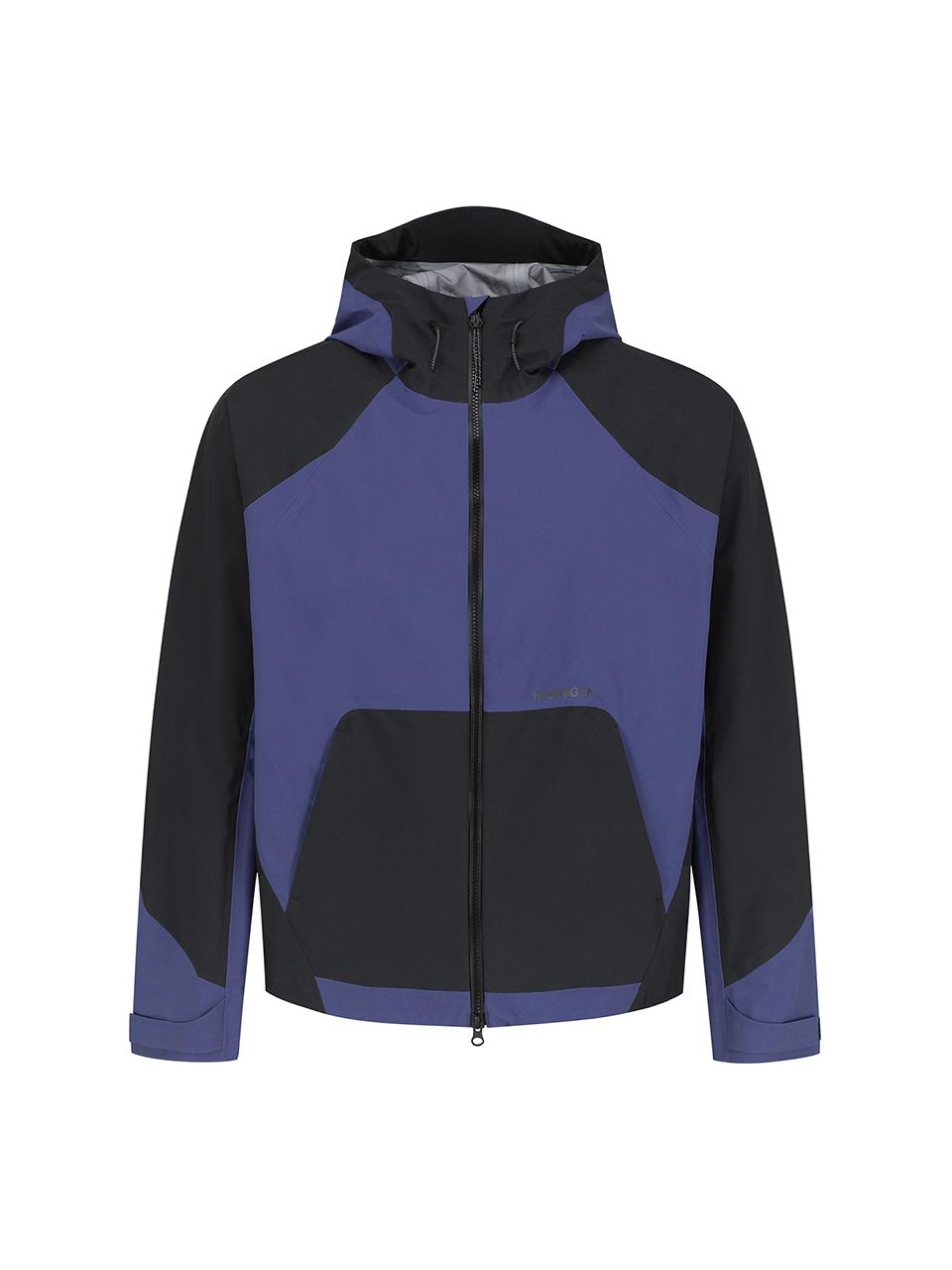 HYDROGEN 3-Layer Waterproof Color Block Mountain Jacket [Green Violet]