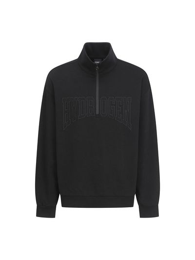 HYDROGEN Heritage Half-Zip Cotton-Polyester T-shirt