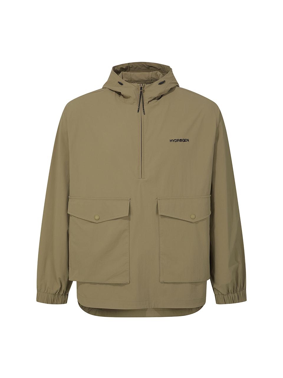 HYDROGEN Unisex Water-repellent Half-Zip Nylon Jacket