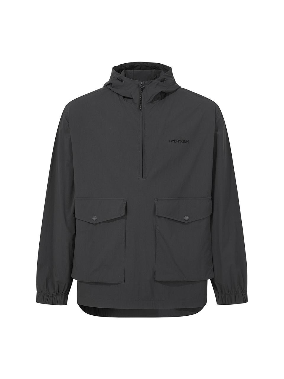 HYDROGEN Unisex Water-Repellent Woven Half-Zip Jacket