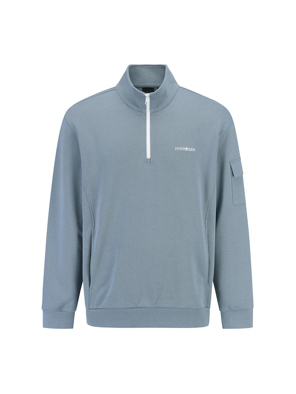 HYDROGEN Unisex Wrinkle-resistant Half-zip T-shirt