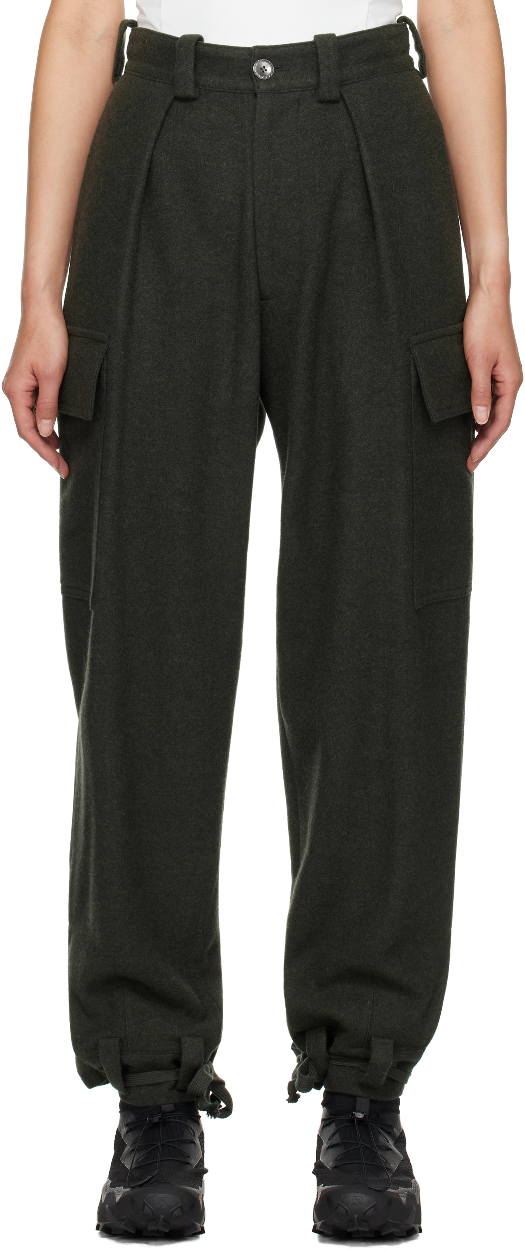 HYEIN SEO - Khaki Military Wool Trousers