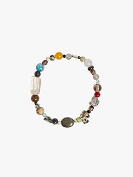 HYPNOTIZE Handcrafted Premium Silver Gemstone Mix Bracelet