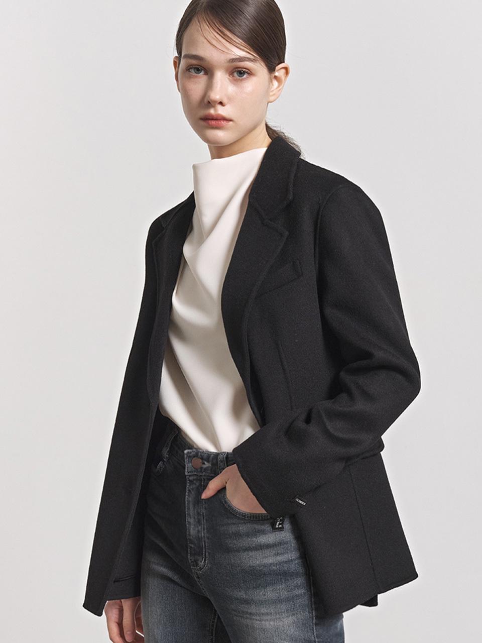 hyyk Backpoint Half Jacket_Black