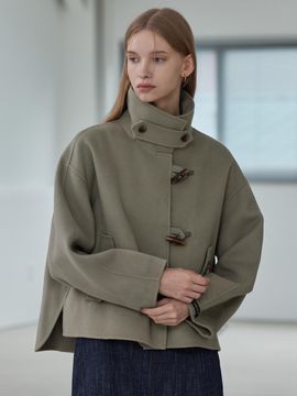 hyyk Cashmere Toggle Handmade Jacket_Light Khaki