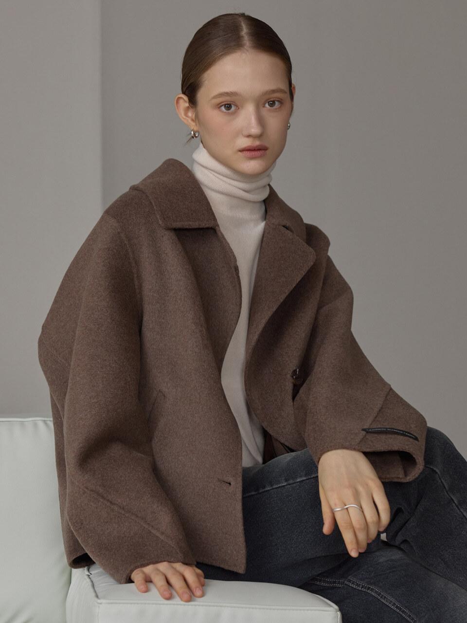 hyyk Soft Shape Handmade Jacket_Melange Brown