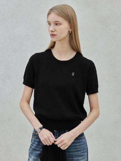 hyyk Wool Round Half Straight Pullover [Black]