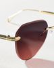 I-SEA Frameless Ombre Aviator Sunglasses - 3