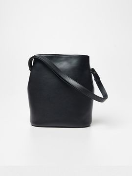 i BAG your Pardon. Leather Clover Bucket Bag [Black]