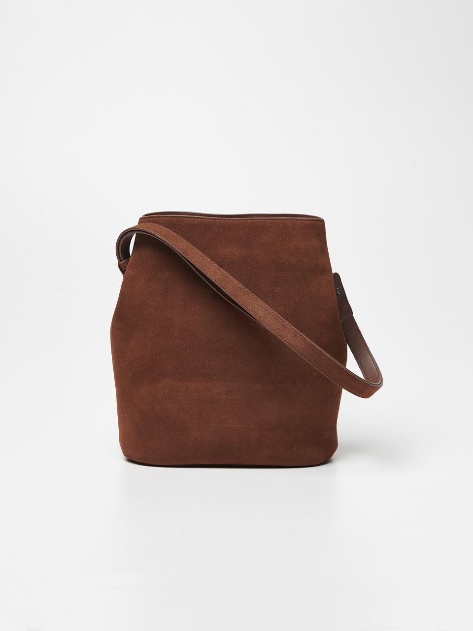 i BAG your Pardon. Leather Convertible Clover Bucket Bag [Brown]
