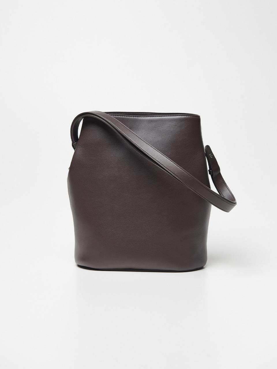 i BAG your Pardon. Leather Versatile Clover Bucket Bag [Brown]