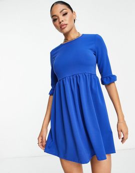 I Saw It First I Saw It First frill sleeve smock dress in cobalt-Blue
