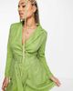 I Saw It First I Saw It First glitter belted blazer dress in olive-Green - 3