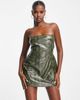 I Saw It First I Saw It First leather look bandeau mini dress in khaki snake-Multi - 1