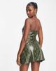 I Saw It First I Saw It First leather look bandeau mini dress in khaki snake-Multi - 4