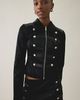 I.AM.GIA I. AM. GIA. Idalia Slim Button Detail Military Jacket in Black, Women's at Urban Outfitters - 1