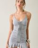 I.AM.GIA I. AM. GIA. Juliana Chainmail Detail Ruched Mini Dress in Slate, Women's at Urban Outfitters - 1