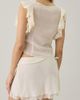 I.AM.GIA I. AM. GIA. Portia Side-Tie Ruffle Sheer Chiffon Mini Skirt in Cream, Women's at Urban Outfitters - 4