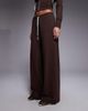 I.AM.GIA I.AM.GIA Arlo cotton rich low rise ultra baggy track sweatpants in brown and baby blue - part of a set - 4