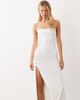 I.AM.GIA I.AM.GIA Astraea slinky square halterneck studded side detail low back fishtail hem maxi dress in white - 3