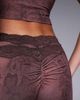 I.AM.GIA I.AM.GIA Beau double lace trim v front flared pants in brown snake print - part of a set - 4