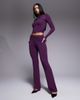 I.AM.GIA I.AM.GIA Blare logo back print contrast stitch track pant in plum - part of a set-Purple - 1