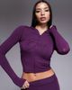 I.AM.GIA I.AM.GIA Blare logo contrast stitch zip through hoodie in plum - part of a set-Purple - 1