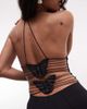 I.AM.GIA I.AM.GIA Ellery strappy butterfly pattern open back cami top in black - 3