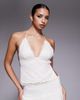 I.AM.GIA I.AM.GIA Gem 2.0 sequin lace detail halterneck open back top in ivory - part of a set-White - 1