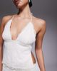 I.AM.GIA I.AM.GIA Gem 2.0 sequin lace detail halterneck open back top in ivory - part of a set-White - 3