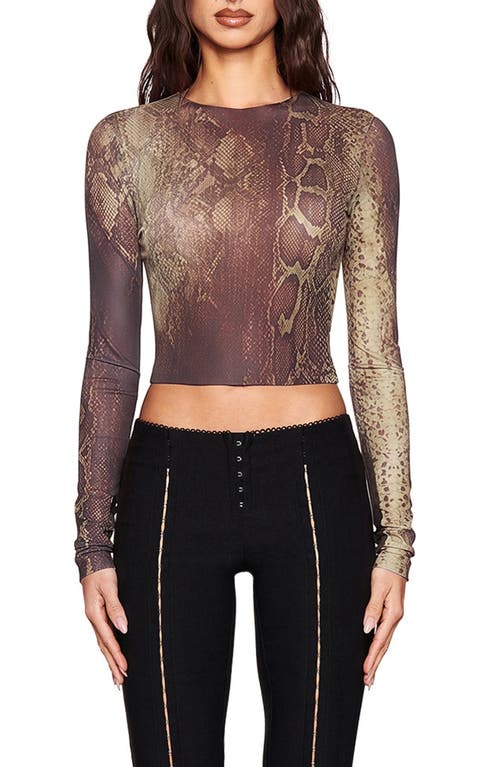 I.AM.GIA I.AM.GIA Izar Snakeskin Print Crop Top