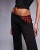 I.AM.GIA I.AM.GIA Onyx low rise lace up eyelet detail flared pants in black and red - part of a set - 4
