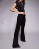 I.AM.GIA I.AM.GIA Ronan low rise hook and eye split front flared pants in black and red pinstripe - 2