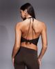I.AM.GIA I.AM.GIA Siofra metal hardware drape detail cropped cami top in brown - part of a set - 2