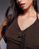 I.AM.GIA I.AM.GIA Siofra metal hardware drape detail cropped cami top in brown - part of a set - 3