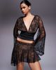 I.AM.GIA I.AM.GIA Stevie low rise lace asymmetric hem mini skirt in black - part of a set - 4